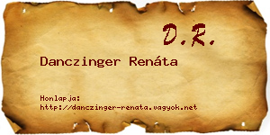 Danczinger Renáta névjegykártya
